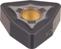 Kennametal - WNMG434 UN Grade KCK20 Carbide Turning Insert - TiCN/Al2O3 Finish, 80° Trigon, 1/2" Inscr Circle, 3/16" Thick, 1/16" Corner Radius - Best Tool & Supply