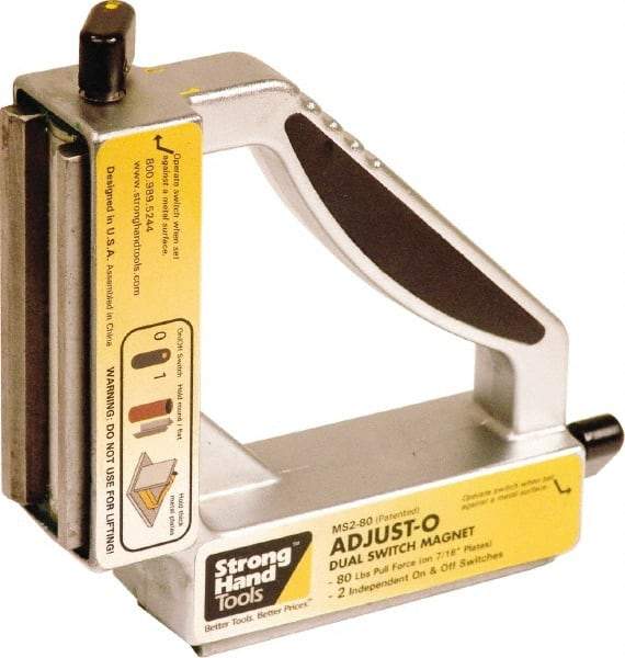 Strong Hand Tools - 7-3/4" Wide x 1-7/8" Deep x 7-3/4" High Magnetic Welding & Fabrication Square - 150 Lb Average Pull Force - Best Tool & Supply