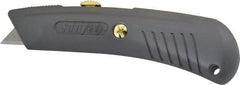 PHC - Retractable Utility Knife - 2-1/4" Blade, Gray Zinc Handle, 1 Blade Included - Best Tool & Supply