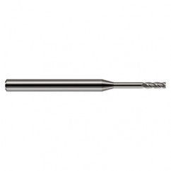 Miniature End Mills - Long Reach, Standard Flute - 0.0900″ Cutter Diameter × 0.2700″ Length of Cut × 0.6250″ (5/8″) Reach Carbide Square End Mill, 4 Flutes - Best Tool & Supply