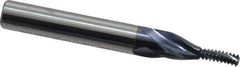 Accupro - #8-32 UNC, 0.115" Cutting Diam, 3 Flutes, Solid Carbide Helical Flute Thread Mill - Internal Thread, 5/16" LOC, 2" OAL, 1/4" Shank Diam - Best Tool & Supply