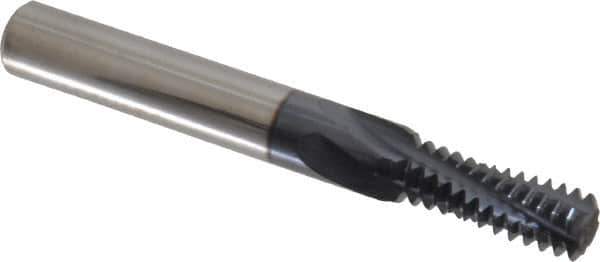 Accupro - 3/8-16 UNC, 0.285" Cutting Diam, 4 Flute, Solid Carbide Helical Flute Thread Mill - Internal Thread, 3/4" LOC, 2-1/2" OAL, 5/16" Shank Diam - Best Tool & Supply