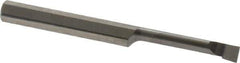 Accupro - 0.14" Min Bore Diam, 0.8" Max Bore Depth, 3/16 Shank Diam, Boring Bar - Left Hand Cut, Solid Carbide, Bright Finish - Exact Industrial Supply