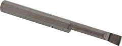 Accupro - 0.2" Min Bore Diam, 1" Max Bore Depth, 1/4 Shank Diam, Boring Bar - Left Hand Cut, Solid Carbide, Bright Finish - Exact Industrial Supply