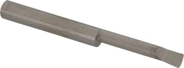 Accupro - 0.2" Min Bore Diam, 1.1" Max Bore Depth, 1/4 Shank Diam, Boring Bar - Left Hand Cut, Solid Carbide, Bright Finish - Exact Industrial Supply