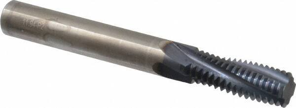 Accupro - M16x2.00 Metric Coarse, 0.4701" Cutting Diam, 4 Flute, Solid Carbide Helical Flute Thread Mill - Internal Thread, 32mm LOC, 100mm OAL, 12mm Shank Diam - Best Tool & Supply