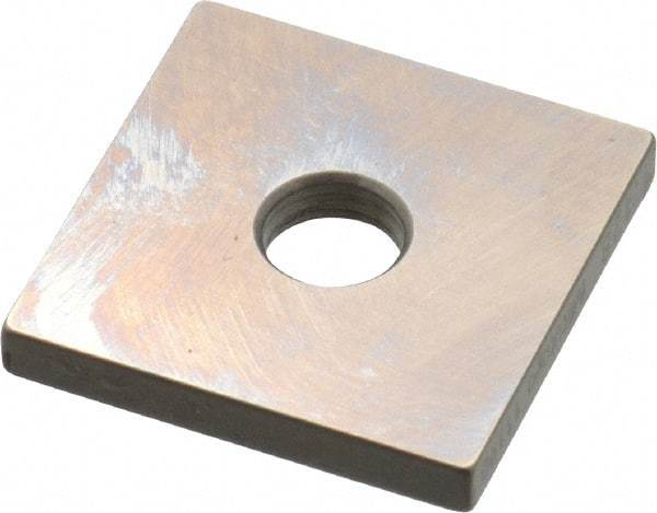 Mitutoyo - 0.128" Square Steel Gage Block - Accuracy Grade 0, Includes Certificate of Inspection - Best Tool & Supply