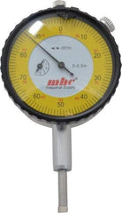 Value Collection - 1/2" Range, 0-100 Dial Reading, 0.001" Graduation Dial Drop Indicator - 2-9/32" Dial, Revolution Counter - Best Tool & Supply