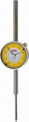 Value Collection - 2" Range, 0-100 Dial Reading, 0.001" Graduation Dial Drop Indicator - 2-9/32" Dial, Revolution Counter - Best Tool & Supply