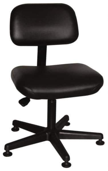 Bevco - Pneumatic Height Adjustable Chair - Vinyl Seat, Black - Best Tool & Supply