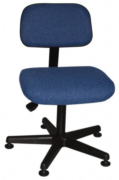 Bevco - Pneumatic Height Adjustable Chair - Cloth Seat, Navy Blue - Best Tool & Supply