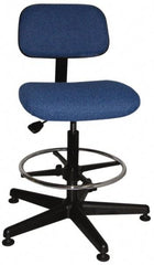 Bevco - Pneumatic Height Adjustable Chair - Cloth Seat, Navy Blue - Best Tool & Supply