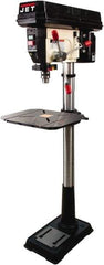 Jet - 16-1/2" Swing, Variable Speed Pulley Drill Press - Variable Speed, 3/4 hp, Single Phase - Best Tool & Supply