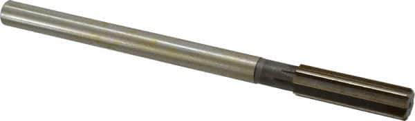 Interstate - 0.666" High Speed Steel Chucking Reamer - Straight Flute, 9/16" Straight Shank, 2-1/4" Flute Length, 9" OAL - Best Tool & Supply