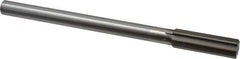 Interstate - 0.699" High Speed Steel Chucking Reamer - Straight Flute, 9/16" Straight Shank, 2-1/4" Flute Length, 9" OAL - Best Tool & Supply