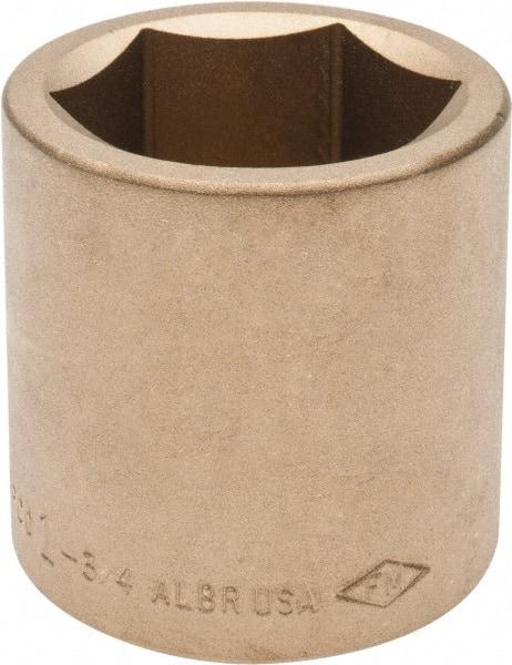 Ampco - 1-3/4", 3/4" Drive, Standard Hand Socket - 6 Points, 2-9/16" OAL, Aluminum Bronze - Best Tool & Supply