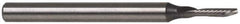 Onsrud - 3/8" Cutting Diam x 1-3/8" Length of Cut, 1 Flute, Downcut Spiral Router Bit - Uncoated, Right Hand Cut, Solid Carbide, 3" OAL x 3/8" Shank Diam, Single Edge - Best Tool & Supply