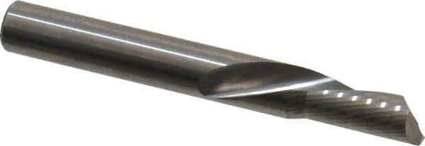 Onsrud - 3/8" Cutting Diam x 3/4" Length of Cut, 1 Flute, Downcut Spiral Router Bit - Uncoated, Right Hand Cut, Solid Carbide, 3" OAL x 3/8" Shank Diam, Single Edge, 22° Helix Angle - Best Tool & Supply