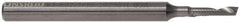 Accupro - 1/4" Cutting Diam x 3/4" Length of Cut, 1 Flute, Upcut Spiral Router Bit - Uncoated, Right Hand Cut, Solid Carbide, 2-1/2" OAL x 1/4" Shank Diam, Single Edge, 22° Helix Angle - Best Tool & Supply