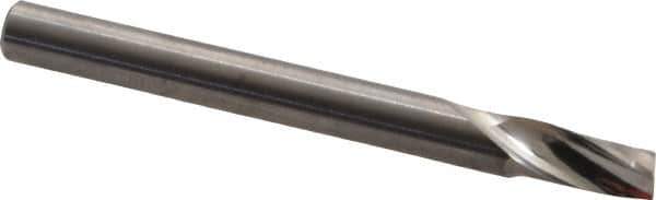 Onsrud - 3/16" Cutting Diam x 3/8" Length of Cut, 1 Flute, Upcut Spiral Router Bit - Uncoated, Right Hand Cut, Solid Carbide, 2" OAL x 3/16" Shank Diam, Single Edge, 21° Helix Angle - Best Tool & Supply