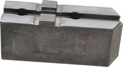 H & R Manufacturing - Tongue & Groove Attachment, Square Soft Lathe Chuck Jaw - Steel, 1-3/4" Btw Mount Hole Ctrs, 3-15/16" Long x 1-1/4" Wide x 1-5/8" High, 5/16" Groove - Best Tool & Supply