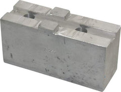 H & R Manufacturing - Tongue & Groove Attachment, Square Soft Lathe Chuck Jaw - Aluminum, 2-1/2" Btw Mount Hole Ctrs, 4-7/8" Long x 1-3/4" Wide x 2-3/8" High, 1/2" Groove - Best Tool & Supply