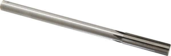 Made in USA - 0.619" Carbide-Tipped 6 Flute Chucking Reamer - Straight Flute, 9/16" Straight Shank, 2-1/4" Flute Length, 9" OAL - Best Tool & Supply