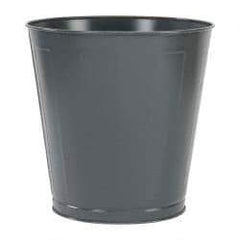 Value Collection - 14 Qt Gray Round Trash Can - Steel, 11-1/4" High - Best Tool & Supply