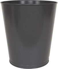 Value Collection - 28 Qt Gray Round Trash Can - Steel, 14-1/4" High - Best Tool & Supply