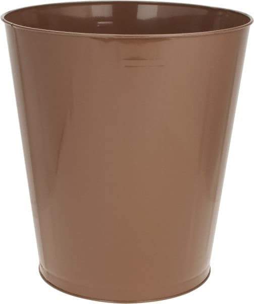 Value Collection - 46 Qt Brown Round Trash Can - Steel, 17" High - Best Tool & Supply