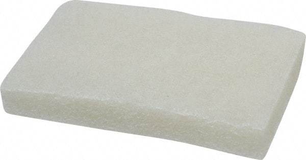 3M - 5" Long x 3-1/2" Wide x 3/4" Thick Scouring Pad - Light-Duty, White - Best Tool & Supply