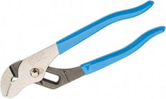 Channellock - 6-1/2" OAL, 7/8" Max Capacity, 5 Position Gooseneck Tongue & Groove Pliers - Straight Jaws, Plastic Dipped Handles - Best Tool & Supply