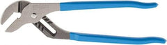 Channellock - 12" OAL, 2-1/4" Max Capacity, 7 Position Tongue & Groove Pliers - Standard Straight Jaws, Standard Head, Plastic Dipped Handles - Best Tool & Supply