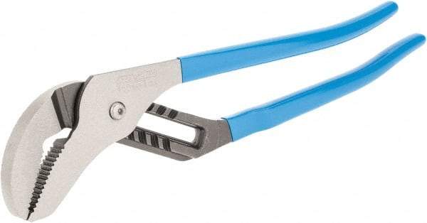 Channellock - 16" OAL, 4-1/4" Max Capacity, 8 Position Tongue & Groove Pliers - Standard Straight Jaws, Standard Head, Plastic Dipped Handles - Best Tool & Supply