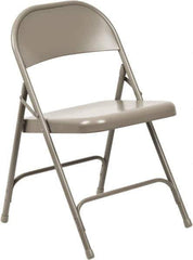 NPS - 16-5/8" Wide x 16-1/4" Deep x 29-1/2" High, Steel Standard Folding Chair - Gray - Best Tool & Supply