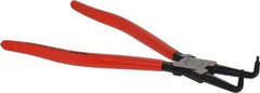 Knipex - Internal Retaining Ring Pliers - 12-1/2" OAL, Bent Nose - Best Tool & Supply