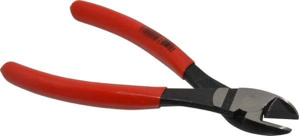 Knipex - 7" OAL, 7/64" Capacity, Diagonal Cutter - 1" Jaw Length x 1" Jaw Width, Oval Head, Plastic Coated Handle - Best Tool & Supply