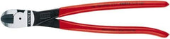 Knipex - 10" OAL, 9/64" Capacity, Diagonal Cutter - 1-1/8" Jaw Length x 1-1/8" Jaw Width, Round/Center-Cut Head, Plastic Coated Handle - Best Tool & Supply