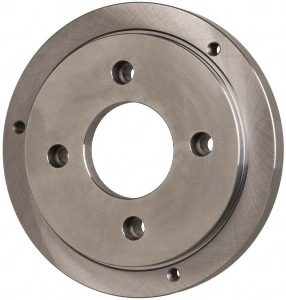 Buck Chuck Company - Adapter Back Plate for 12" Diam Self Centering Lathe Chucks - A1/A2-6 Mount, 2" Through Hole Diam, 10.221mm ID, 12.6" OD, 0.989" Flange Height, Steel - Best Tool & Supply