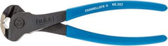 Channellock - 7-1/2" OAL, End Cutting Pliers - #00-1/4 Capacity, 0.35" Jaw Length x 1.18" Jaw Width, Plastic Dipped Handle - Best Tool & Supply