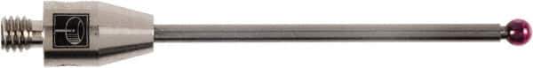 Renishaw - 0.12 Inch Ball Diameter, Carbide Stem, M4 Thread, Ruby Point Ball Tip CMM Stylus - 1.52 Inch Working Length, 0.08 Inch Stem Diameter, 1.97 Inch Overall Length - Best Tool & Supply