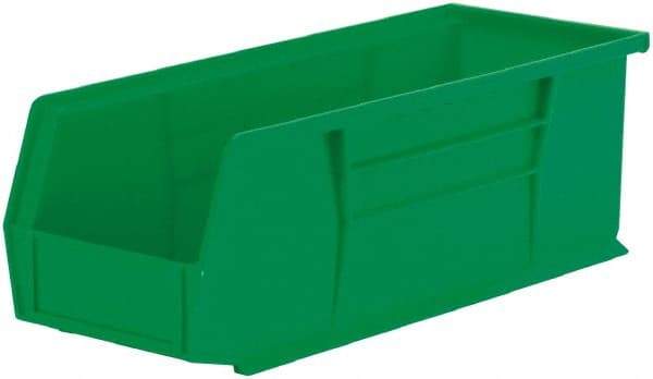 Akro-Mils - 50 Lb. Load Capacity, 14-3/4" Deep, Green Polymer Hopper Stacking Bin - 5" High x 5-1/2" Wide x 14-3/4" Long - Best Tool & Supply