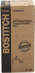 Stanley Bostitch - 1/4" Long x 7/16" Wide, 24 Gauge Crowned Construction Staple - Steel, Chisel Point - Best Tool & Supply