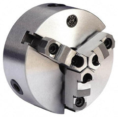 Gibraltar - 3 Jaws, 6" Diam, Self Centering Manual Lathe Chuck - L-00 Mount Spindle, Reversible, 2,500 Max RPM, 1.5748" Through Hole Diam, 0.0012" Axial Runout, 0.0012" Radial Runout, Cast Iron - Best Tool & Supply