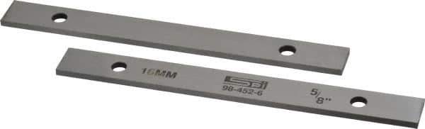 SPI - 6" Long x 5/8" High x 1/8" Thick, Steel Parallel - Sold as Matched Pair - Best Tool & Supply