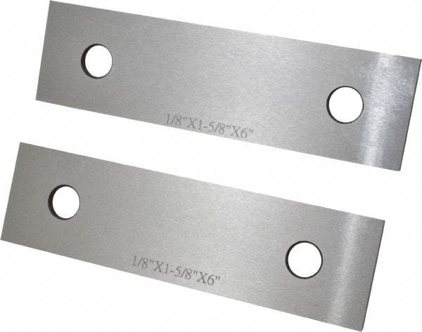 SPI - 6" Long x 1-5/8" High x 1/8" Thick, Steel Parallel - Sold as Matched Pair - Best Tool & Supply