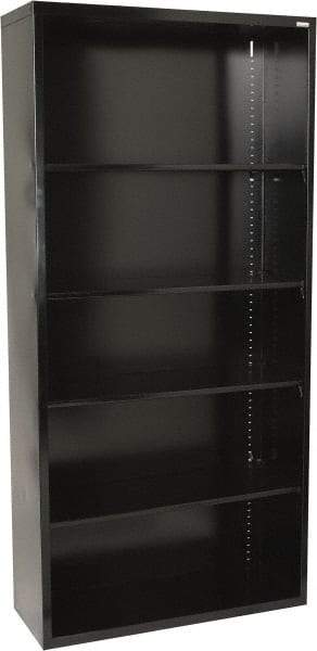 Sandusky Atlantic - 4 Shelf, 72" High x 36" Wide Bookcase - 12" Deep, Steel, Black - Best Tool & Supply