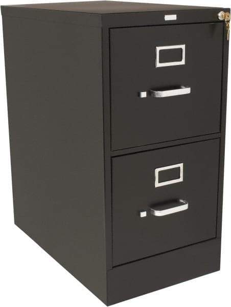 Hon - 15" Wide x 29" High x 25" Deep, 2 Drawer Vertical File with Lock - Steel, Black - Best Tool & Supply