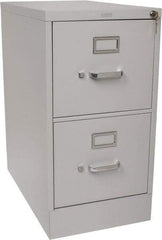 Hon - 15" Wide x 29" High x 25" Deep, 2 Drawer Vertical File with Lock - Steel, Light Gray - Best Tool & Supply