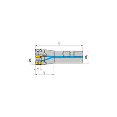 Indexable Square-Shoulder End Mill:  C210.16.R.02-10,  16.0000'' Shank Dia,  Weldon Flat Shank Uses  2,  Normal Pressure,  80.00 mm OAL